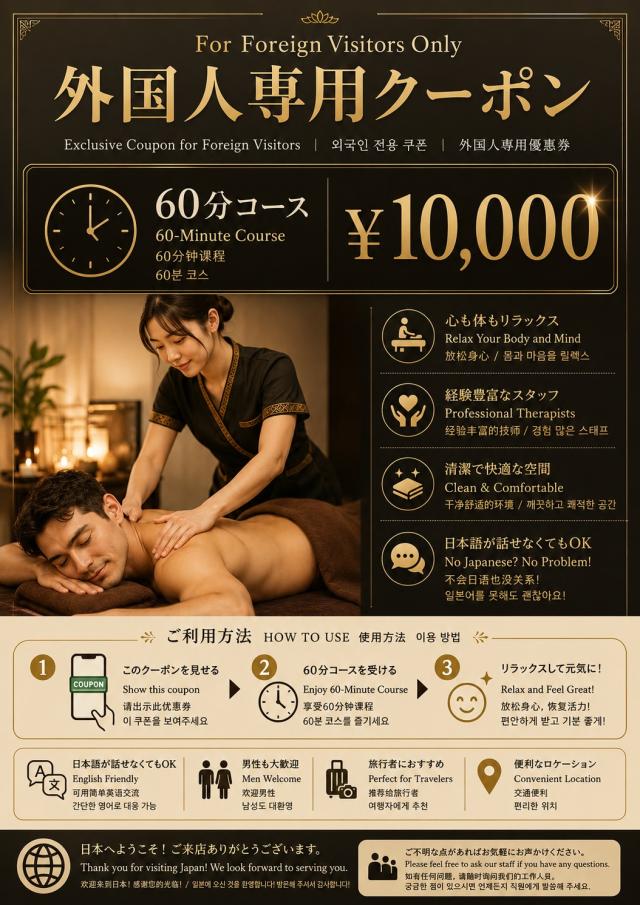 外国人専用クーポンプロフィール写真